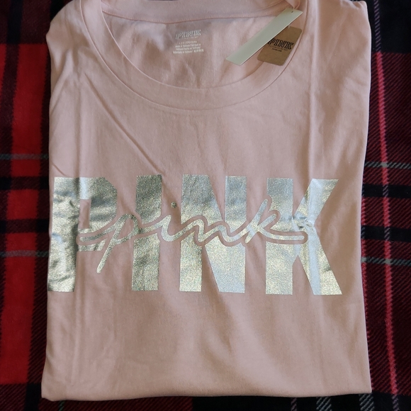 PINK Campus Short sleeve Tee size XL NWT - Picture 5 of 11